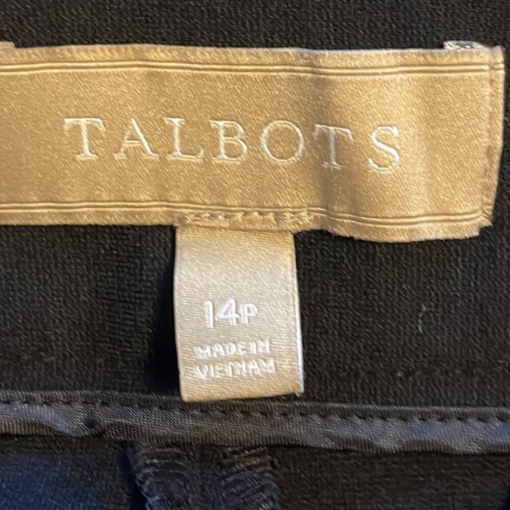 Talbots Women's Classic Ankle Pant Black Ponte Knit Flat Front Petite 14 - Picture 7 of 8